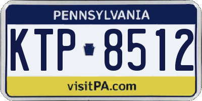 PA license plate KTP8512