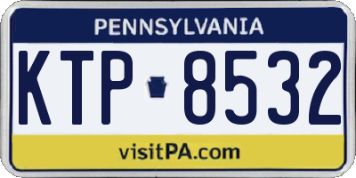 PA license plate KTP8532