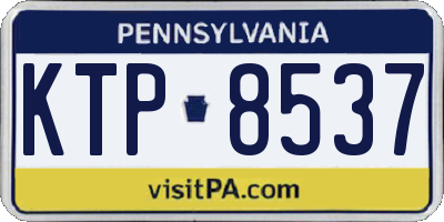 PA license plate KTP8537