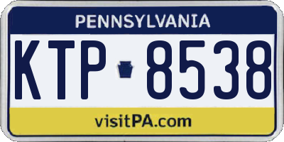 PA license plate KTP8538