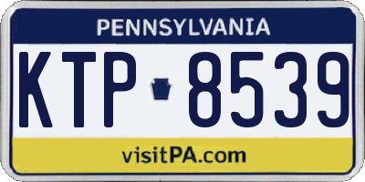 PA license plate KTP8539