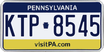PA license plate KTP8545
