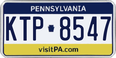PA license plate KTP8547