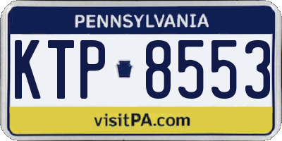 PA license plate KTP8553
