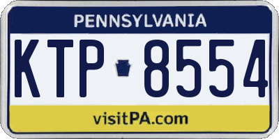 PA license plate KTP8554