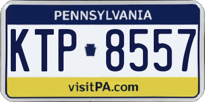 PA license plate KTP8557