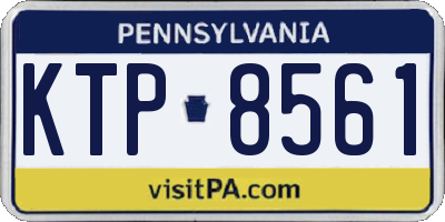 PA license plate KTP8561