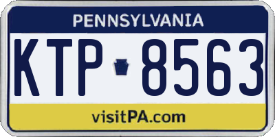 PA license plate KTP8563