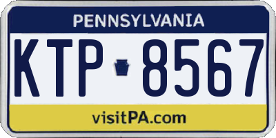 PA license plate KTP8567
