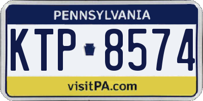 PA license plate KTP8574