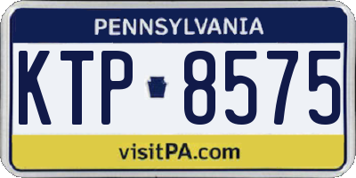 PA license plate KTP8575