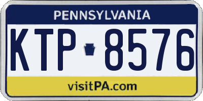 PA license plate KTP8576