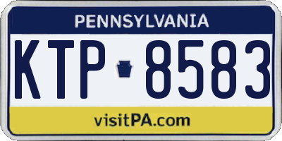 PA license plate KTP8583