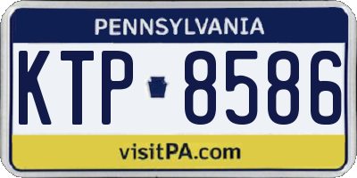 PA license plate KTP8586