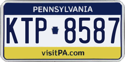 PA license plate KTP8587