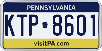 PA license plate KTP8601