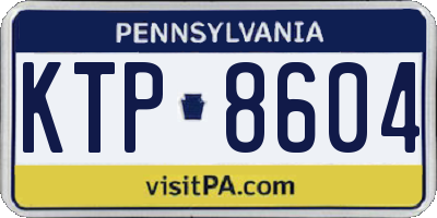 PA license plate KTP8604