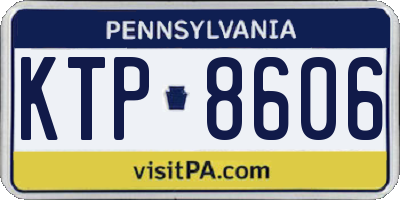 PA license plate KTP8606