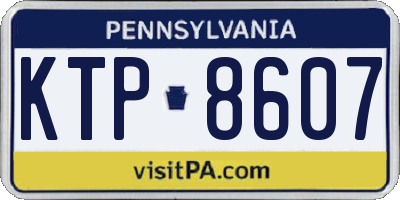 PA license plate KTP8607