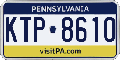 PA license plate KTP8610