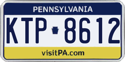PA license plate KTP8612