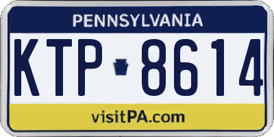 PA license plate KTP8614