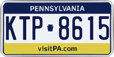 PA license plate KTP8615