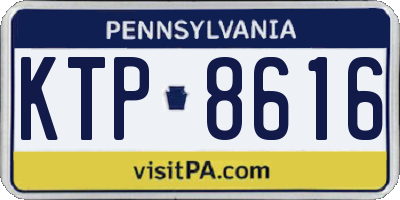 PA license plate KTP8616