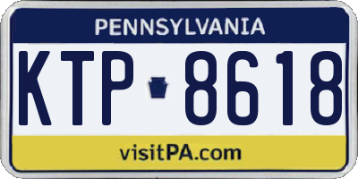 PA license plate KTP8618