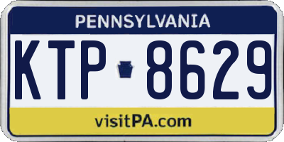PA license plate KTP8629