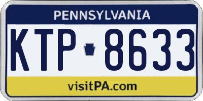 PA license plate KTP8633