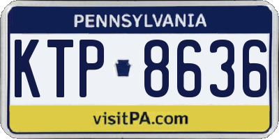 PA license plate KTP8636