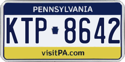 PA license plate KTP8642