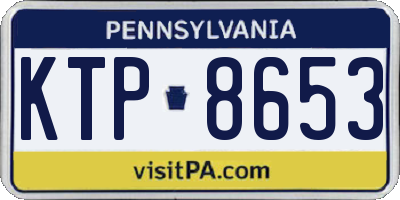 PA license plate KTP8653