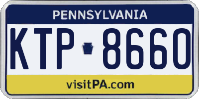 PA license plate KTP8660
