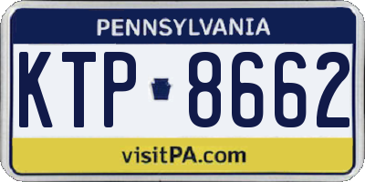 PA license plate KTP8662