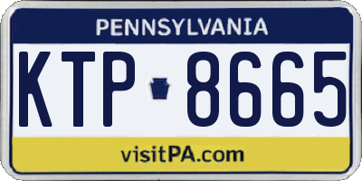 PA license plate KTP8665