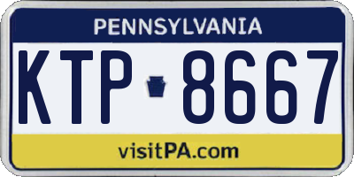 PA license plate KTP8667