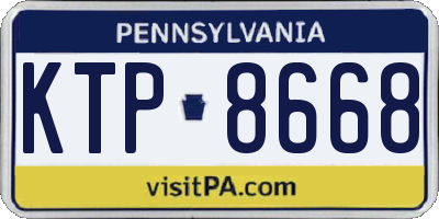 PA license plate KTP8668