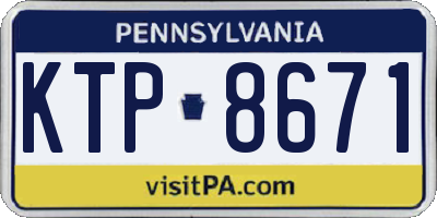 PA license plate KTP8671