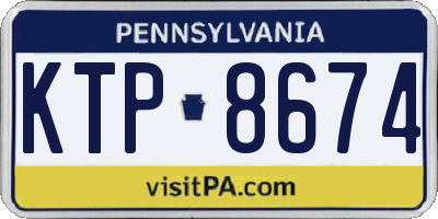 PA license plate KTP8674