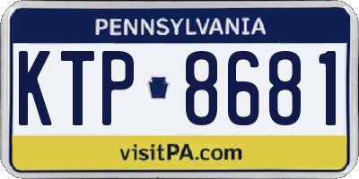 PA license plate KTP8681