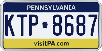 PA license plate KTP8687