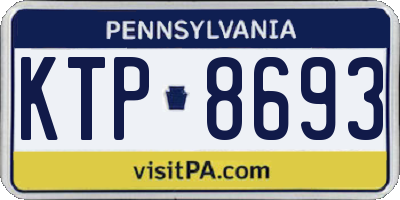 PA license plate KTP8693