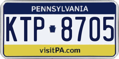 PA license plate KTP8705