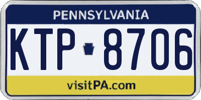 PA license plate KTP8706