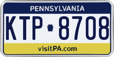 PA license plate KTP8708