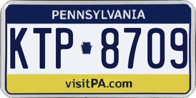 PA license plate KTP8709