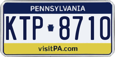 PA license plate KTP8710