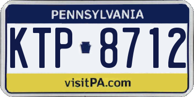 PA license plate KTP8712